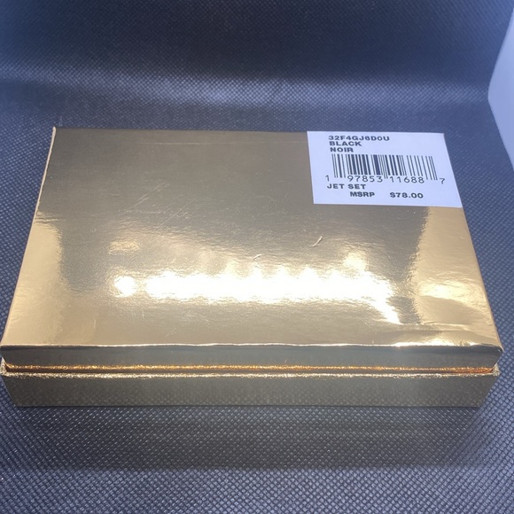 🖤MICHAEL KORS🖤Black Noir Jet Set Small Zip Around Card Case In Gift Box/NWT - Picture 9 of 9